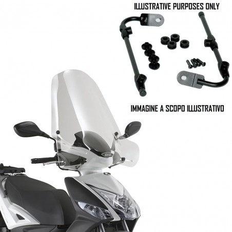 KIT FISSAGGIO VETRO KAPPA MOTO A6106AK PER KYMCO AGILITY R16+ (2014)
