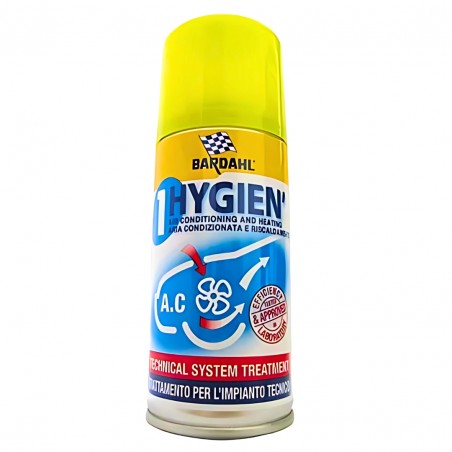 BARDAHL HYGIEN 1 TECH SYSTEM CLEANER TRATTAMENTO IMPIANTO CLIMATIZZAZIONE E RISCALDAMENTO (125ML)