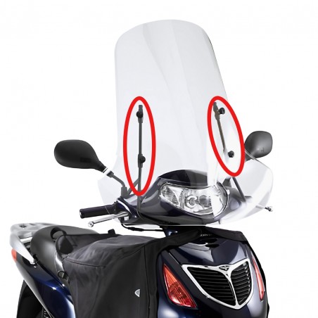 KIT ATTACCHI SPECIFICI KAPPA A186A PER PARABREZZA HONDA SH 125-150