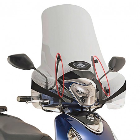 KIT FISSAGGIO PARABREZZA KAPPA MOTO A7061AK PER SYM SYMPHONY 125 EURO 5 (2020)