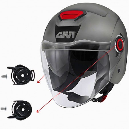 PLACCHETTE LATERALI ANELLO TITANIO PER CASCO MODELLO 12.5 - DIMENSIONI STANDARD GIVI Z2693TTR