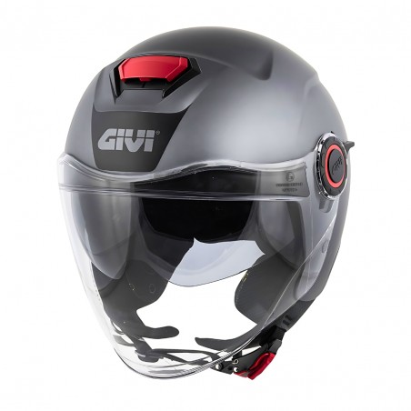 CASCO JET GIVI 12.5B TITANIO OPACO TAGLIA M (58 CM)