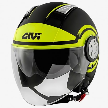 CASCO MOTO GIVI AIR JET 11.1 NERO/GIALLO VISIERA LUNGA TAGLIA XS (54 CM)