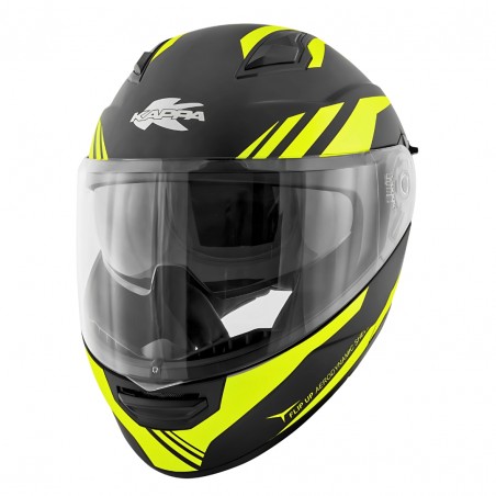 CASCO MODULARE KAPPA KV31 ARIZONA NERO OPACO/GIALLO - TAGLIA S (56 CM)