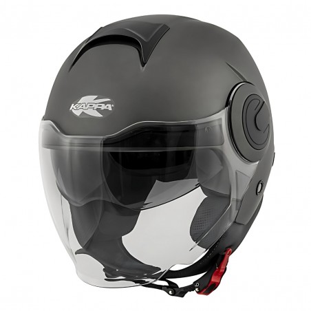 CASCO JET KAPPA MOTO KV37 OREGON TITANIO OPACO TAGLIA S (55-56 CM)