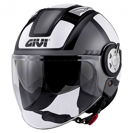 GIVI AIR 11.1 CLASS CASCO JET ARGENTO/NERO/BIANCO TAGLIA S (56 CM)