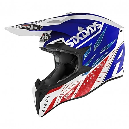 AIROH WRAAP SIX DAYS 2022 FRANCIA CASCO CROSS INTEGRALE TAGLIA XXL (63 CM)