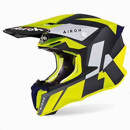 AIROH TWIST 2.0 LIFT CASCO CROSS GIALLO E BLU OPACO TAGLIA L (59-60 CM)