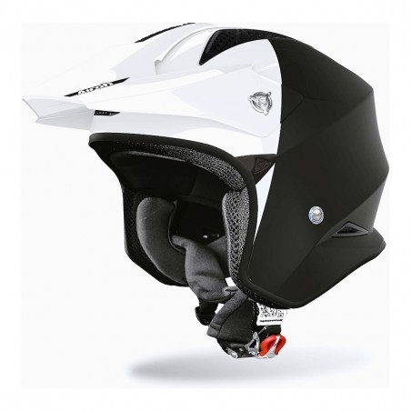 AIROH TRR S TOWN CASCO JET BIANCO/NERO OPACO-LUCIDO TAGLIA L (59-60 CM)