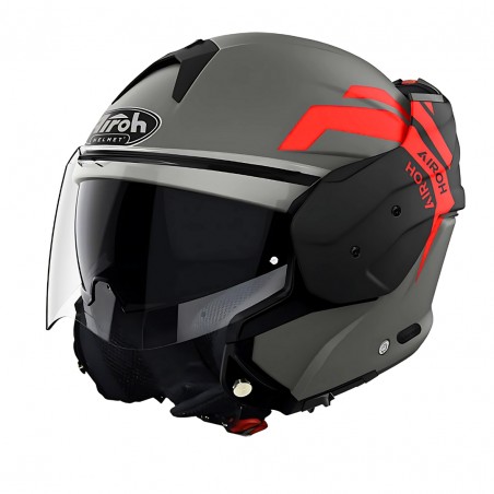 AIROH MATHISSE ILLUSION ORANGE FLUO MAT CASCO MODULARE TAGLIA M (58 CM)