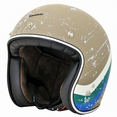 VESPA HERITAGE HELMET 15099 CASCO JET GRIGIO/BEIGE TAGLIA L (59-60 CM)