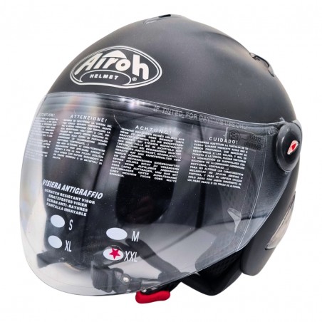 AIROH JT11 CASCO JET NERO OPACO TAGLIA M (57-58CM)