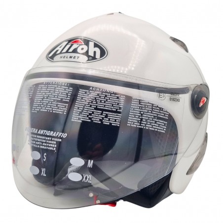 AIROH JT CASCO JET BIANCO LUCIDO TAGLIA S (55-56 CM)