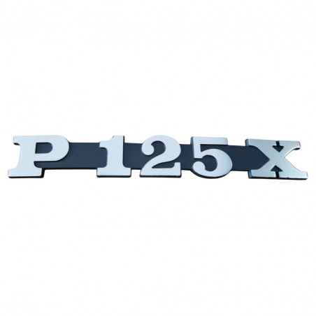 TARGHETTA PIAGGIO "P 125 X" PER COFANO LATERALE VESPA PX 125