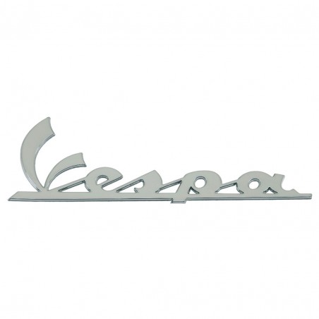 TARGHETTA LATERALE ADESIVA RESINATA CROMATA VESPA ORIGINALE PER MODELLI ET, PX, GTS, GTV, LX E S