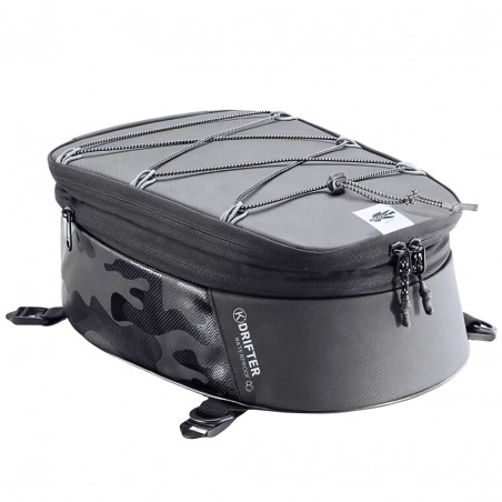 BORSA DA SELLA KAPPA MOTO DRIFTER UNIVERSALE WATERPROOF ESPANDIBILE 9-12 LITRI NERO CAMOUFLAGE