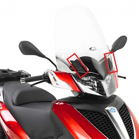 KIT FISSAGGIO PARABREZZA KAPPA MOTO SPECIFICO PER PIAGGIO MP3 YOURBAN 125/300 (2011)