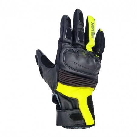 GUANTI MOTO UOMO HEVIK ABREGO NERO/GIALLO FLUO TAGLIA XL – PROTEZIONI CE E COMPATIBILITÀ TOUCHSCREEN