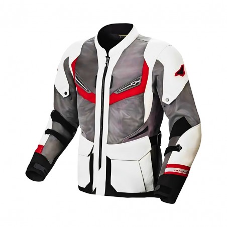 GIACCA IN TESSUTO MACNA AEROCON NIGHT EYE ROSSO TAGLIA L – TOURING TECNICO CON PROTEZIONI CE