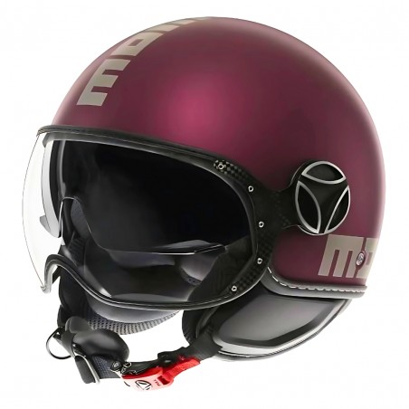 CASCO JET MOMO DESIGN FGTR EVO AMARENA OPACO/ARGENTO OMOLOGATO ECE 22.06 TAGLIA M (57-58CM)