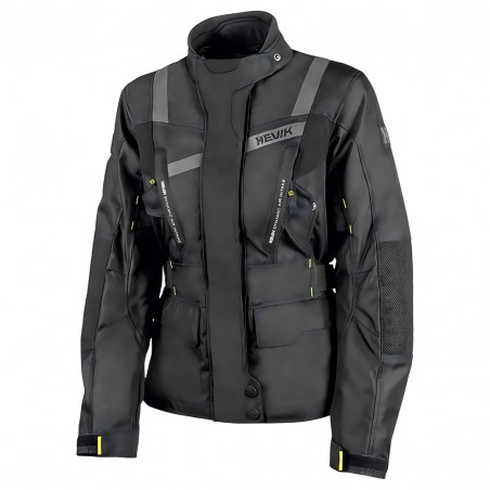 GIACCA MOTO DONNA TOURING HEVIK STELVIO LIGHT LADY NERO TAGLIA S