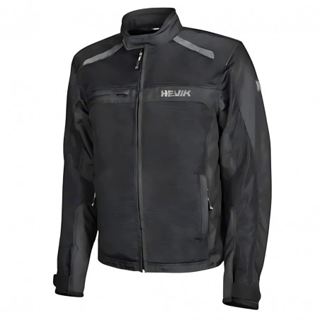 GIACCA MOTO ESTIVA UOMO HEVIK SCIROCCO LIGHT NERO TAGLIA L - CERTIFICATA CLASSE A