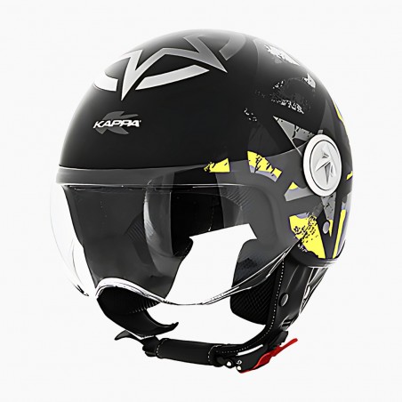 CASCO JET KAPPA MOTO KV20F RIO CAMOUFLAGE SU NERO OPACO TAGLIA M (58 CM)