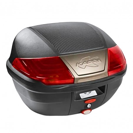 VALIGIA BAULETTO MOTO KAPPA MOTO 40 LITRI – NERO CON TEXTURE CARBONIO, SISTEMA MONOLOCK®
