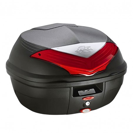 BAULETTO MOTO KAPPA MOTO MONOLOCK® 35 LITRI NERO CON CATADIOTTRI ROSSI UNIVERSALE PER MOTO E SCOOTER