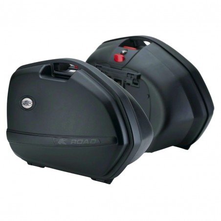 BORSE LATERALI RIGIDE KAPPA MOTO K33N – COPPIA MONOKEY® 33 LITRI, NERO GOFFRATO