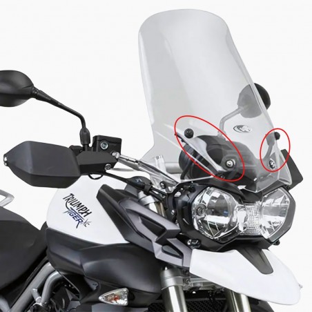 KIT ATTACCHI PARABREZZA KAPPA MOTO D6401KITK PER TRIUMPH TIGER 800 / 800 XC / 800 XR (2011-2017)