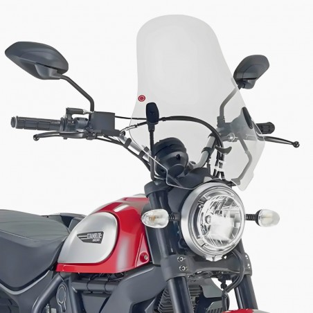 PARABREZZA TRASPARENTE KAPPA MOTO 7407AK 48X43,5 CM PER DUCATI SCRAMBLER 800/400 (2015-2023)