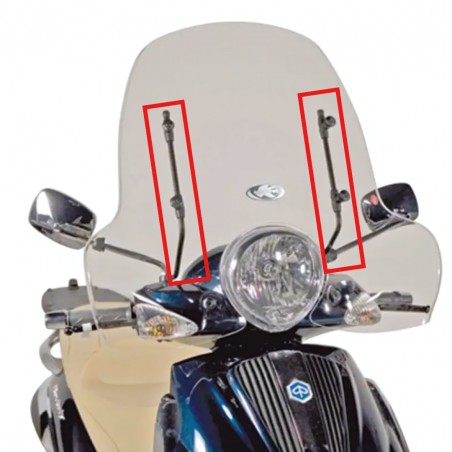 KIT FISSAGGIO PARABREZZA KAPPA MOTO A103AK PER PIAGGIO BEVERLY 500/125/250/300/400 (2003-2010)