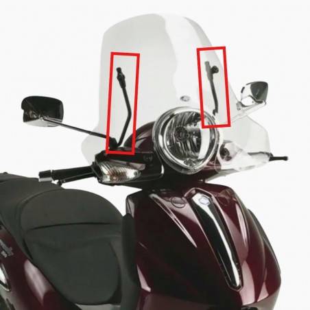 KIT FISSAGGIO CUPOLINO KAPPA MOTO A106AK PER PIAGGIO BEVERLY 500 (2003-2007)