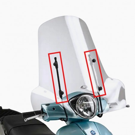 KIT ATTACCHI PARABREZZA KAPPA MOTO A107AKFM PER PIAGGIO LIBERTY 50/125/150/200 E I-GET (2004-2024)