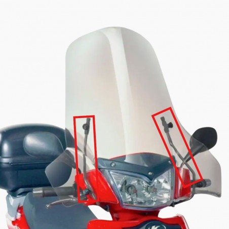 KIT FISSAGGIO PARABREZZA KAPPA MOTO A137AK PER KYMCO PEOPLE S 50/125/200 (2005-2015)