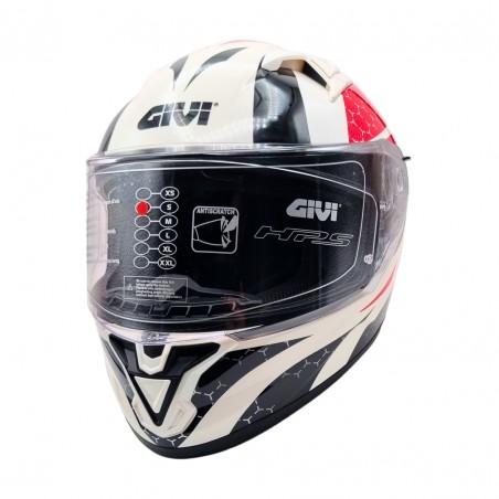 GIVI INTEGRALE 50.6 STOCCARDA BIANCO/ROSSO/NERO TAGLIA M (58 CM)