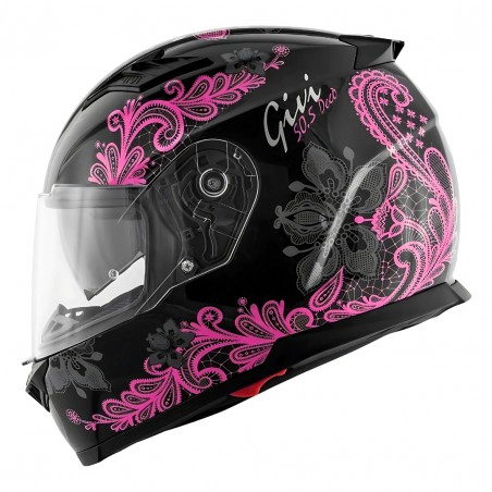 GIVI 50.5 TRIDION DECÒ URBANO TOURING INTEGRALE NERO FUXIA TAGLIA XS (54 CM)