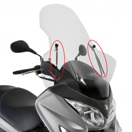 KIT ATTACCHI PARABREZZA PER SUZUKI BURGMAN 125-200 (84,5X65,5 CM) KAPPA MOTO D267KIT