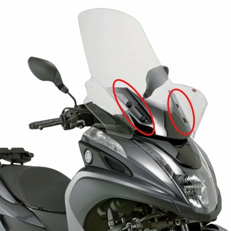 KIT FISSAGGIO PARABREZZA KAPPA MOTO D2120KITK PER YAMAHA TRICITY 125/155 (2014-2024)