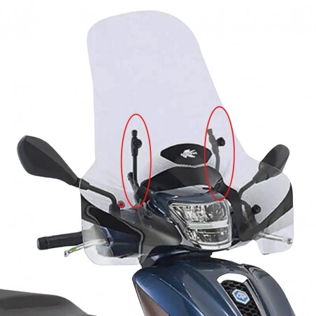 KIT ATTACCHI PARABREZZA KAPPA MOTO A5615AK PER PIAGGIO MEDLEY/S 125-150 I-GET (2020)
